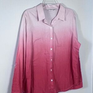 Kim Rogers Pink Ombre Button-Up Shirt.